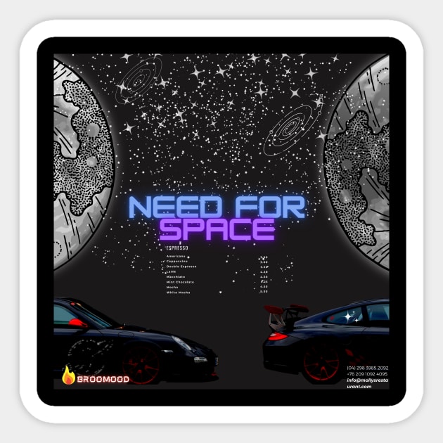 need for space Sticker by broomood